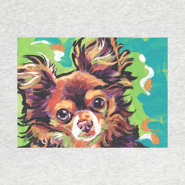 Chi Chi Dog Bright colorful pop dog art by bentnotbroken11